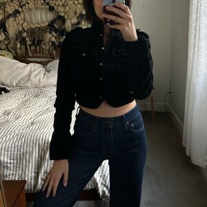 Black Velvety Jacket | XS